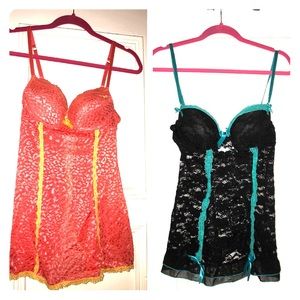 2 teddy lingerie negligee